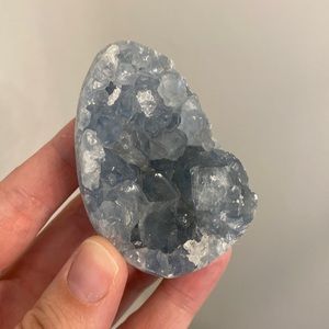 Celestite crystal egg geode